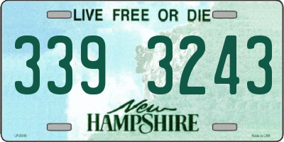 NH license plate 3393243