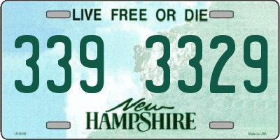 NH license plate 3393329
