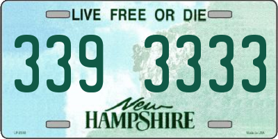 NH license plate 3393333