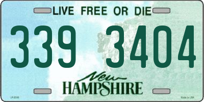NH license plate 3393404