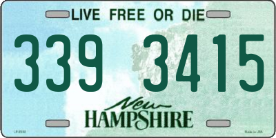NH license plate 3393415