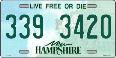 NH license plate 3393420