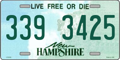 NH license plate 3393425