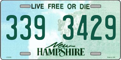 NH license plate 3393429