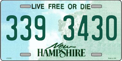 NH license plate 3393430
