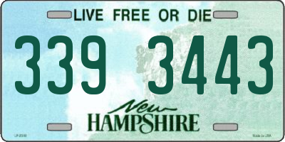 NH license plate 3393443