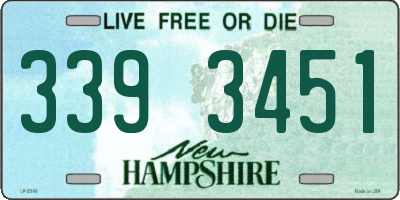 NH license plate 3393451