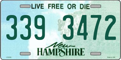 NH license plate 3393472