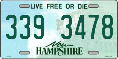 NH license plate 3393478