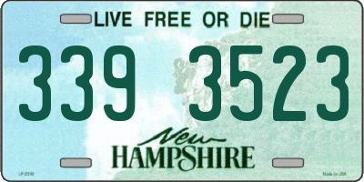 NH license plate 3393523
