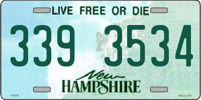 NH license plate 3393534