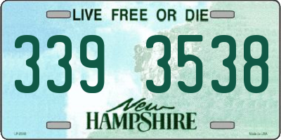 NH license plate 3393538