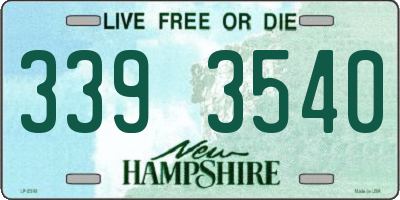 NH license plate 3393540