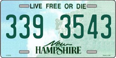 NH license plate 3393543