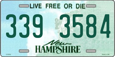 NH license plate 3393584