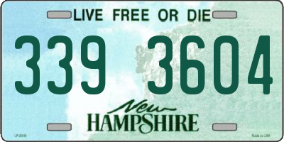 NH license plate 3393604