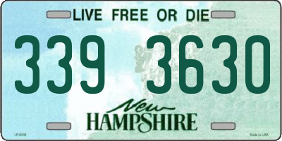 NH license plate 3393630