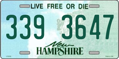 NH license plate 3393647