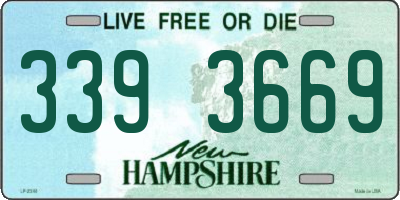 NH license plate 3393669
