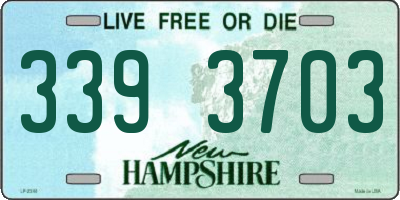 NH license plate 3393703