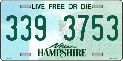NH license plate 3393753