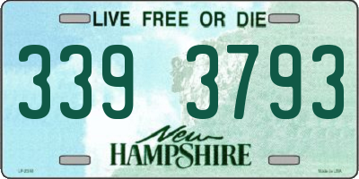NH license plate 3393793