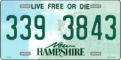 NH license plate 3393843