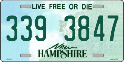 NH license plate 3393847