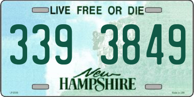 NH license plate 3393849