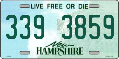 NH license plate 3393859