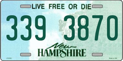 NH license plate 3393870