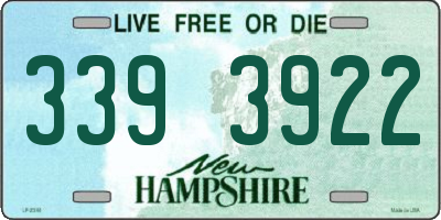 NH license plate 3393922