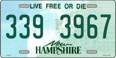 NH license plate 3393967