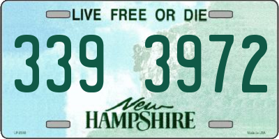 NH license plate 3393972