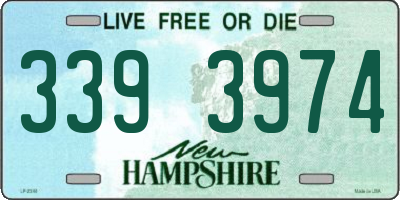 NH license plate 3393974