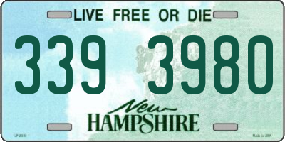 NH license plate 3393980