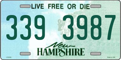 NH license plate 3393987