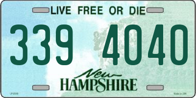 NH license plate 3394040