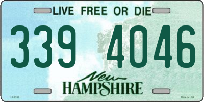 NH license plate 3394046