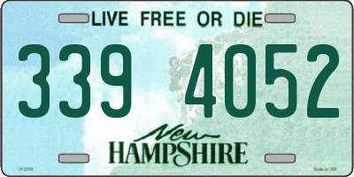 NH license plate 3394052