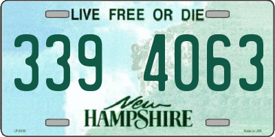 NH license plate 3394063