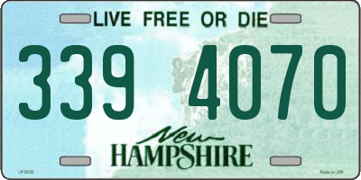 NH license plate 3394070
