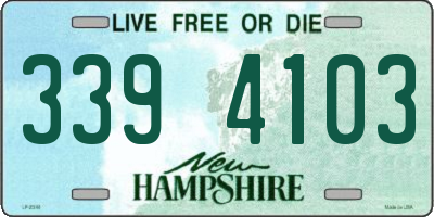 NH license plate 3394103