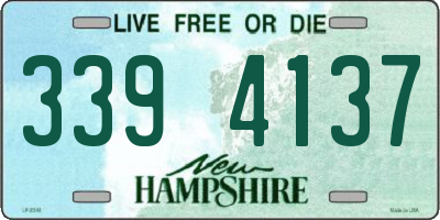 NH license plate 3394137