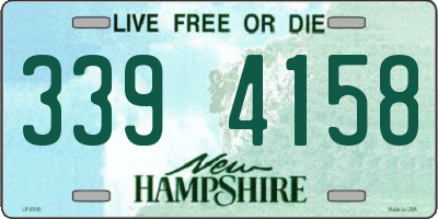 NH license plate 3394158