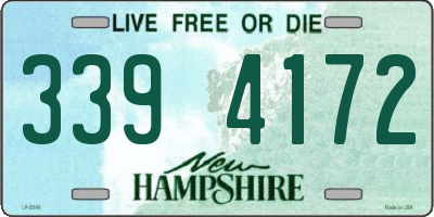 NH license plate 3394172