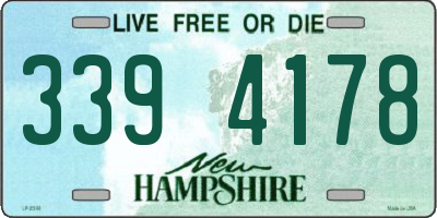 NH license plate 3394178