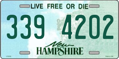 NH license plate 3394202