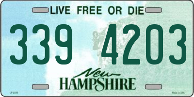 NH license plate 3394203
