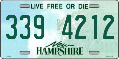 NH license plate 3394212